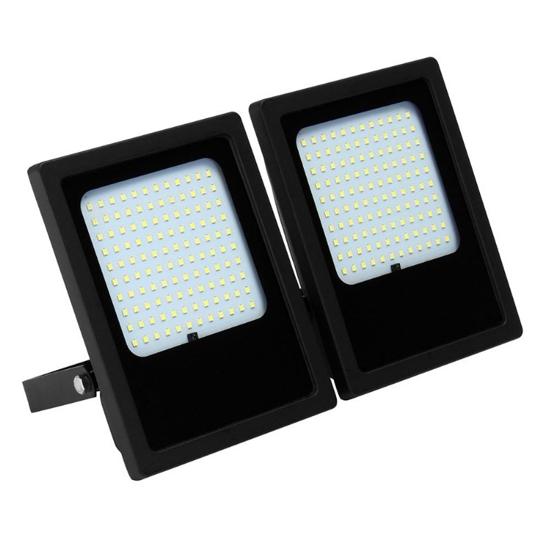 2 Db 15w Vízálló 120 Led-es Flood Light Távirányítós Fényérzékelő Napelemes Fény