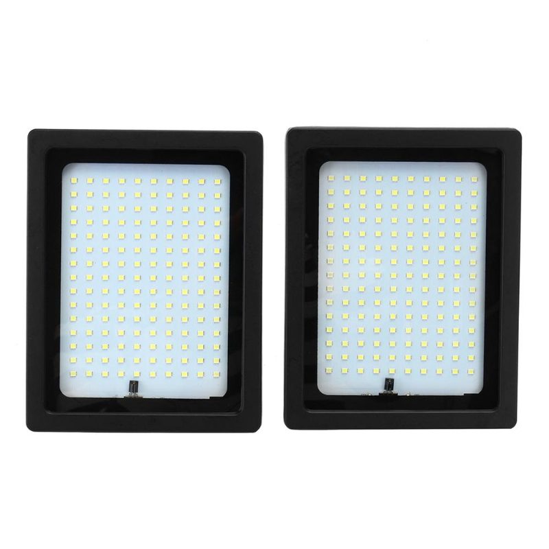 2 Db 20w Vízálló 150 Led-es Flood Light Távirányítós Fényérzékelő Napelemes Fény