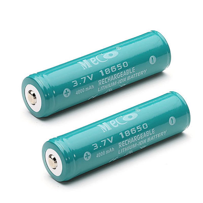 2 Db Meco 3.7v 4000mah Védett Újratölthető 18650 Li-ion Akkumulátor