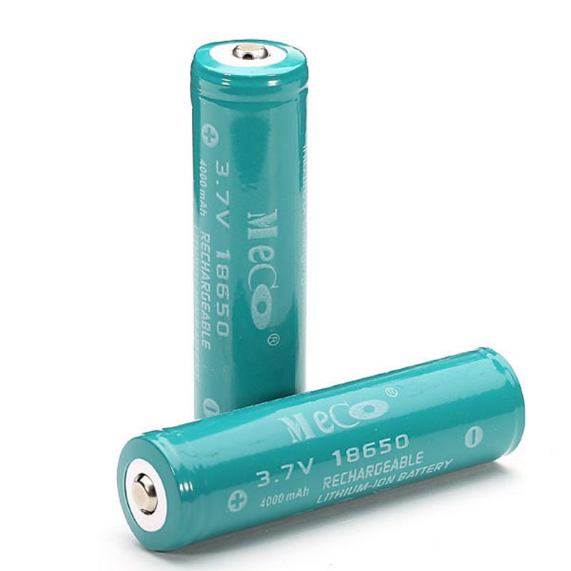 2 Db Meco 3.7v 4000mah Védett Újratölthető 18650 Li-ion Akkumulátor