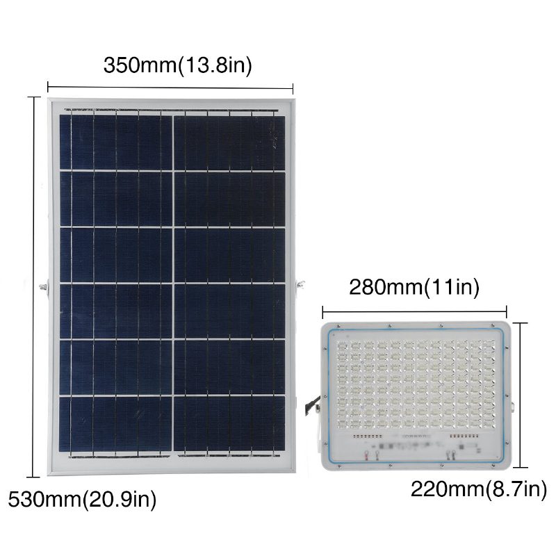 200w 192led Napenergiával Működő Flood Light Távirányító Fényérzékelő Időzítés Kültéri Vízálló Ip65