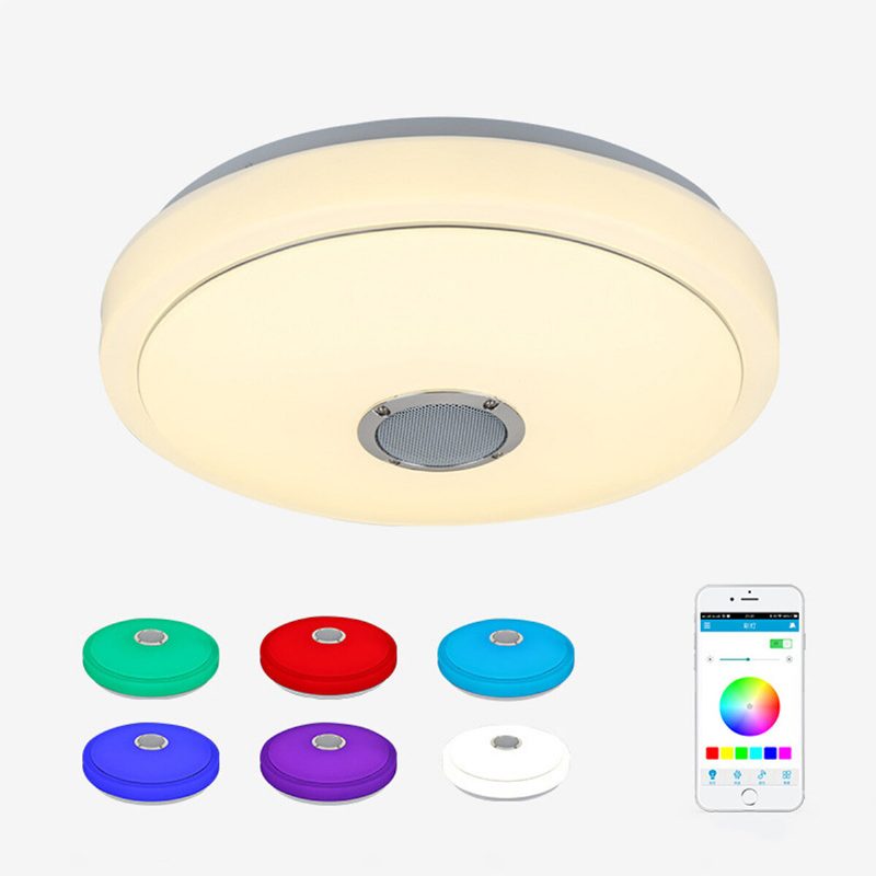 24/36/60w Smart Led Mennyezeti Lámpa Rgb Bluetooth App Zenei Hangszóró Szabályozható 110-220v