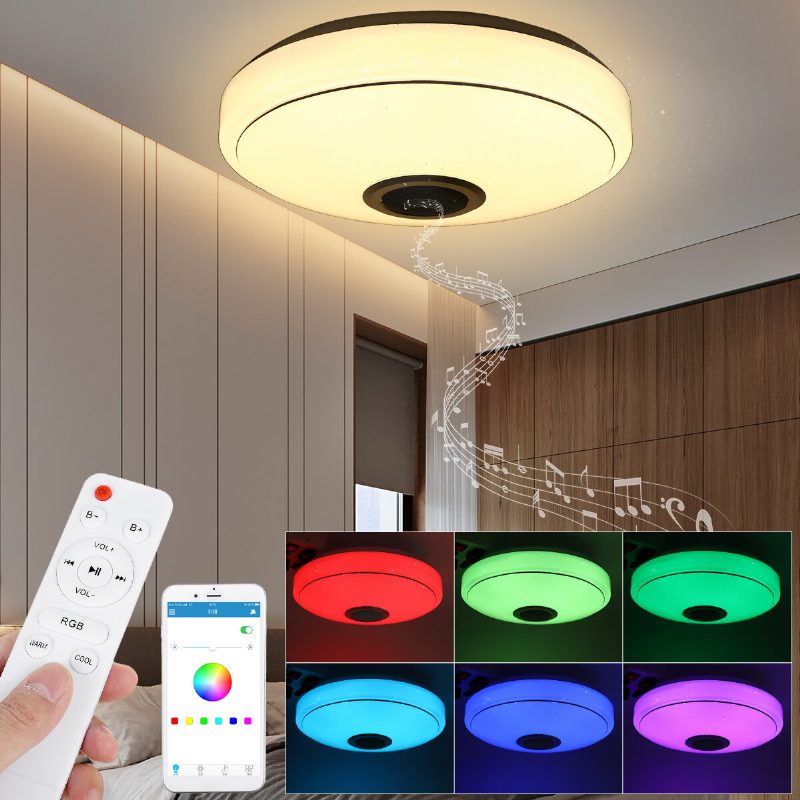 24/36/60w Smart Led Mennyezeti Lámpa Rgb Bluetooth App Zenei Hangszóró Szabályozható 110-220v