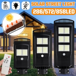 286/572/858led Solar Street Light Mozgásérzékelős Kültéri Fali Lámpa Időzítő Funkcióval + Távirányító