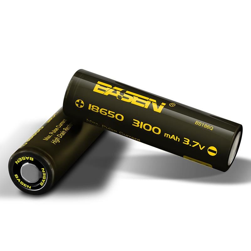 2db Basen Bs186q 18650 3100mah 3.7v 40a Nagy Lefolyású Lapos Tetejű Újratölthető Li-ion Akkumulátor