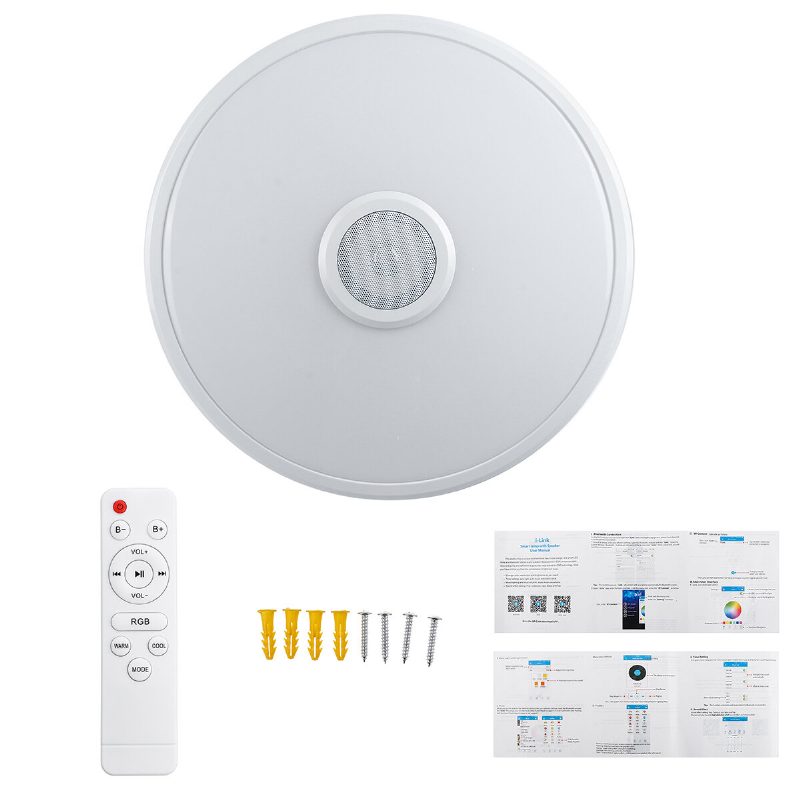 36/72w 110v/220v Wifi Bluetooth Led Mennyezeti Lámpa 256 Színes Rgb Zene Szabályozható Távirányító