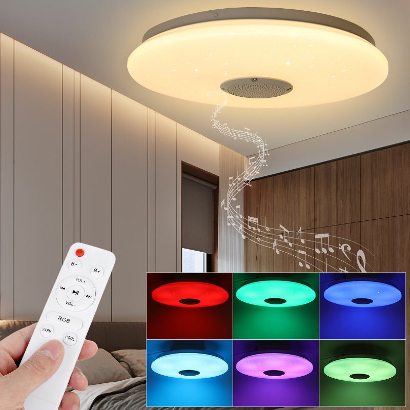 36 W 330 mm Bluetooth Smart App Led Zene Mennyezeti Lámpa Alexa Google Home 85-265v