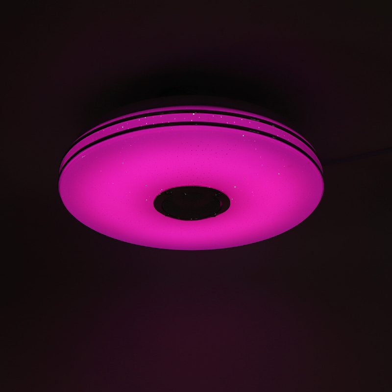 36w/60w 33cm Modern Led Zene Mennyezeti Lámpa Rgb Bluetooth Hangszóró Lefelé App+távirányító 110-220v