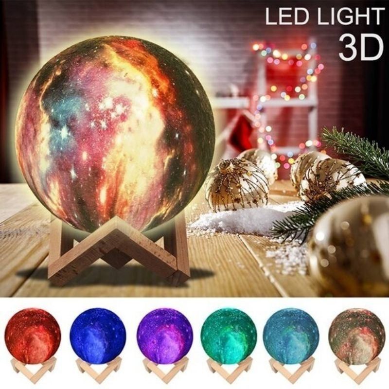 3d Magical Lunar Moon Lámpa Usb Led Éjszakai Fény Érintésérzékelő Galaxy Sky Moonlight