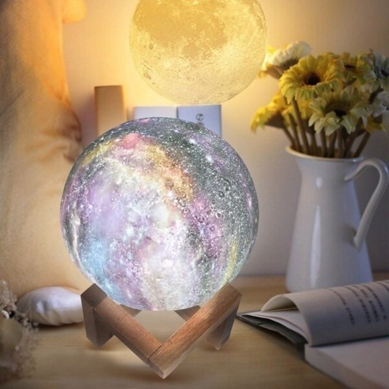 3d Magical Lunar Moon Lámpa Usb Led Éjszakai Fény Érintésérzékelő Galaxy Sky Moonlight