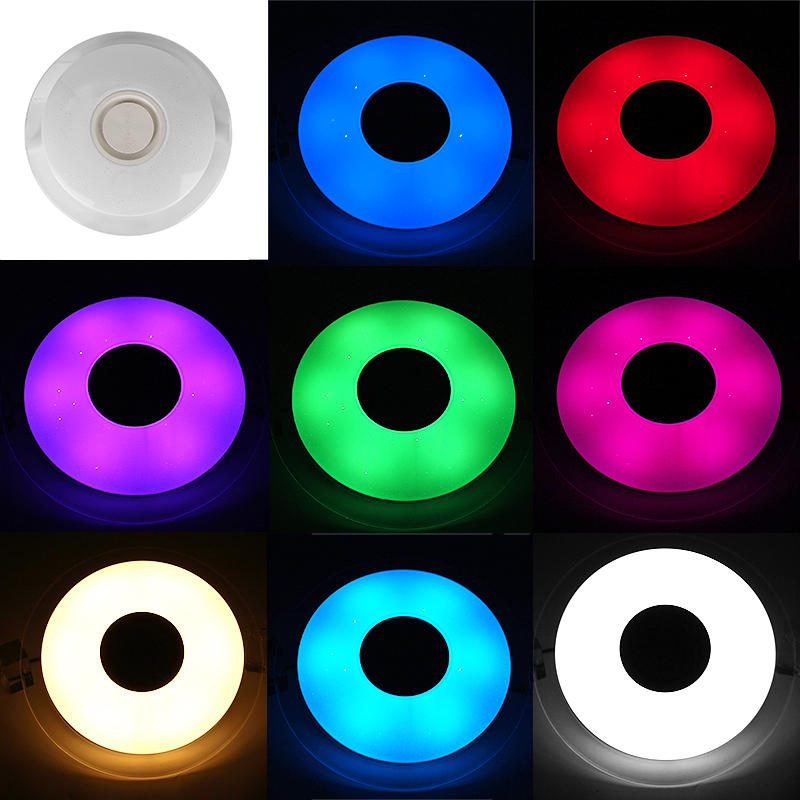 48w 108led Szabályozható Rgb Mennyezeti Lámpa Süllyesztett Bluetooth Zenei Hangszóró App Vezérlés