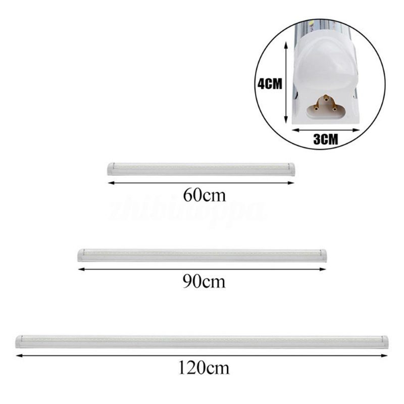 5 Db Ac85-265v 60cm/90cm/120cm T8 V-shape 2835 Led Csöves Fluoreszkáló Lámpa Szupermarket Parkolóműhelyhez