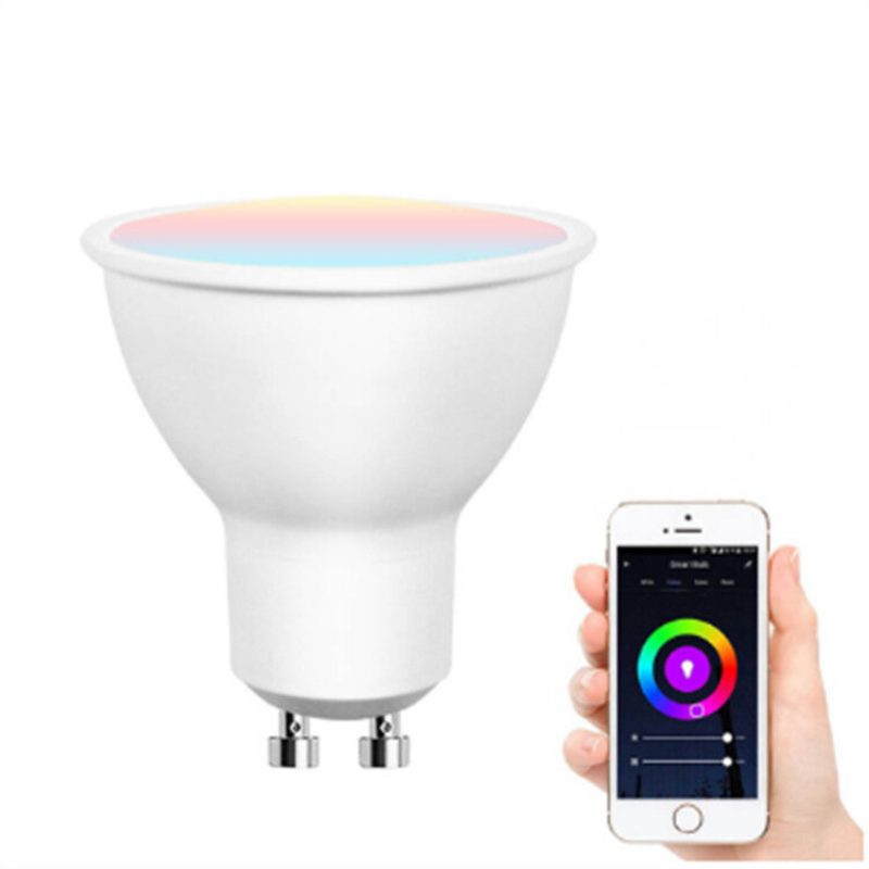 5 W Gu10 Rgb Wifi Smart Bulb App Control Hangvezérlés Működik A Google Assistant Alexa Segítségével