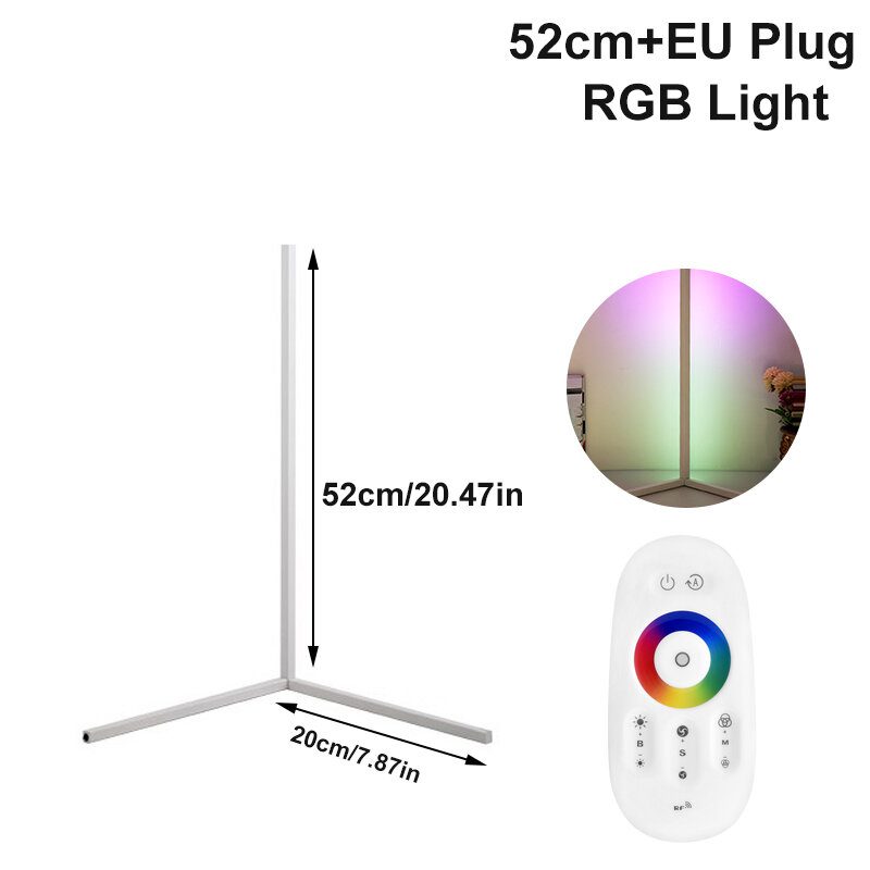 52 cm-es Led Rgb Színváltó Sarok Állólámpa Többszínű Távirányítóval