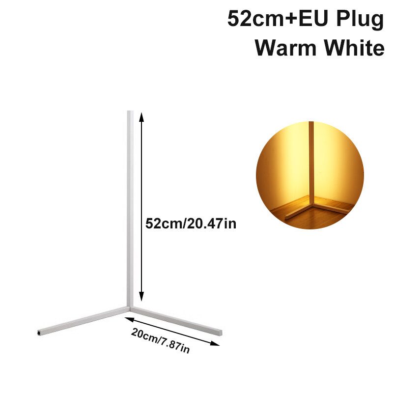 52 cm-es Led Rgb Színváltó Sarok Állólámpa Többszínű Távirányítóval