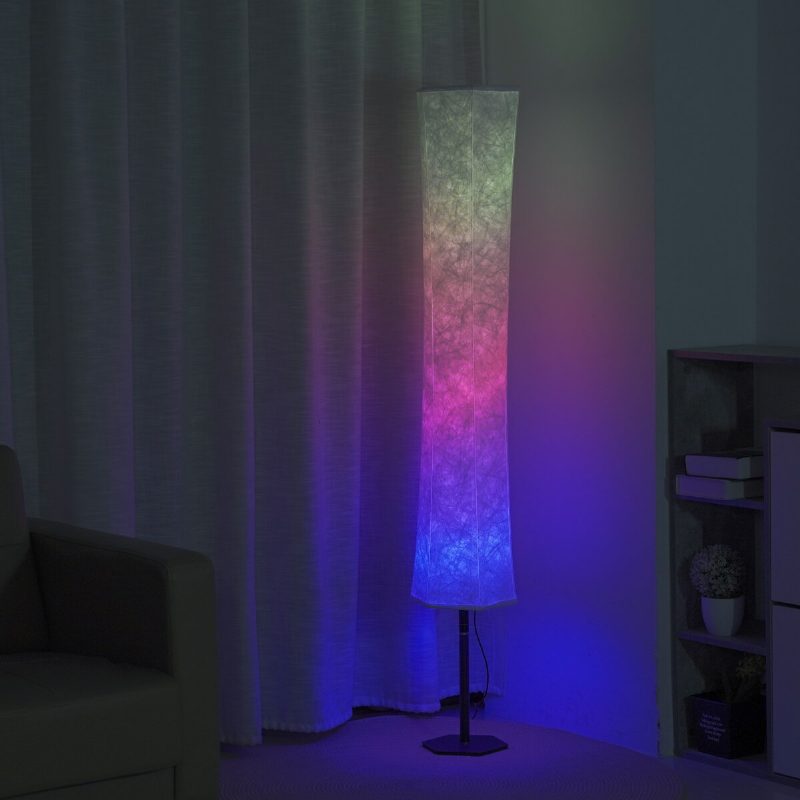 58"-os Lágy Fényű Modern Led-es Állólámpa Rgb Színváltós Szöveternyő App+távirányító