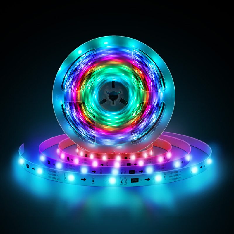 5m/10m Beépített Ic Intelligens Wi-fi Rgb Magic Led Strip Light+40 Keys Ir Távirányító Munkavégzés Alexa Google Assistant Karácsonyi Dekorációval Fények Kiürítése