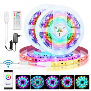 5m/10m Beépített Ic Intelligens Wi-fi Rgb Magic Led Strip Light+40 Keys Ir Távirányító Munkavégzés Alexa Google Assistant Karácsonyi Dekorációval Fények Kiürítése