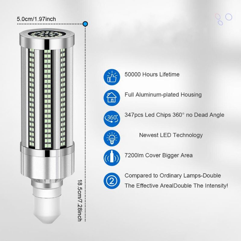 60w 220v Uv Sterilizáló Lámpa E27 Led Uvc Izzó Távirányítós Fertőtlenítő Fény Ózon Elpusztítja A Baktérium Atkákat