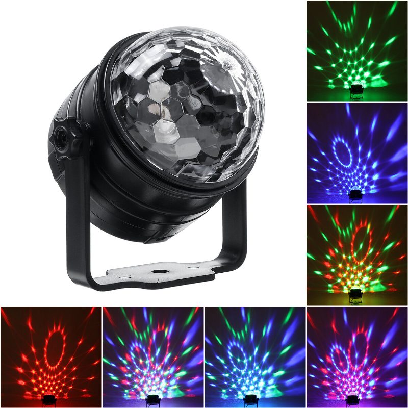 6w 110-240v 6 Mód Rgb Disco Party Lights Strobe Led Dj Ball Sound Aktivált Bulb Tánclámpa Ünnepek Dekor