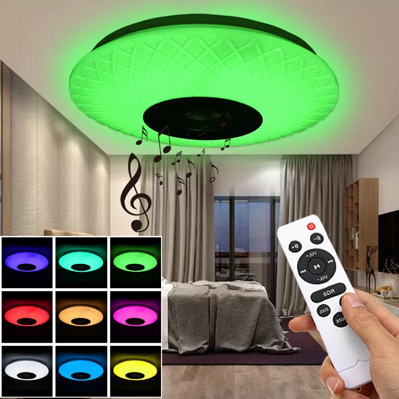 72 W Rgb Zene Színes Led Mennyezeti Fény Szabályozható Lámpa Bluetooth + App Control Ac180v~265v