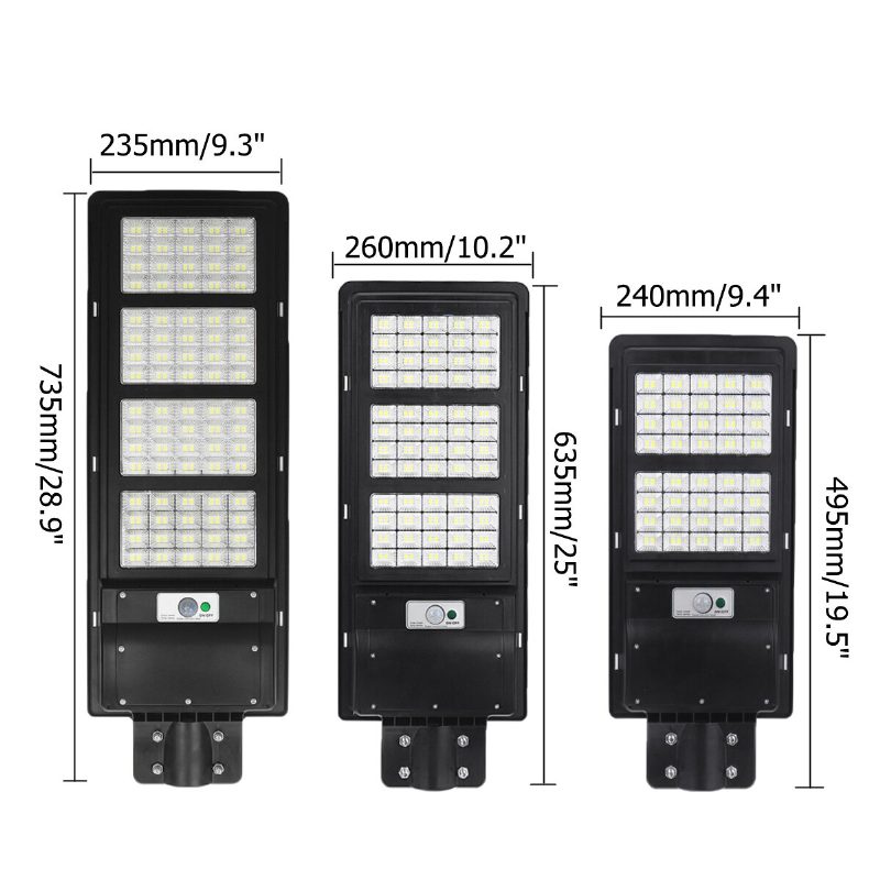 90/120/150w 160/240/320led Solar Street Light Pir Mozgásérzékelős Fali Lámpa Távirányítóval