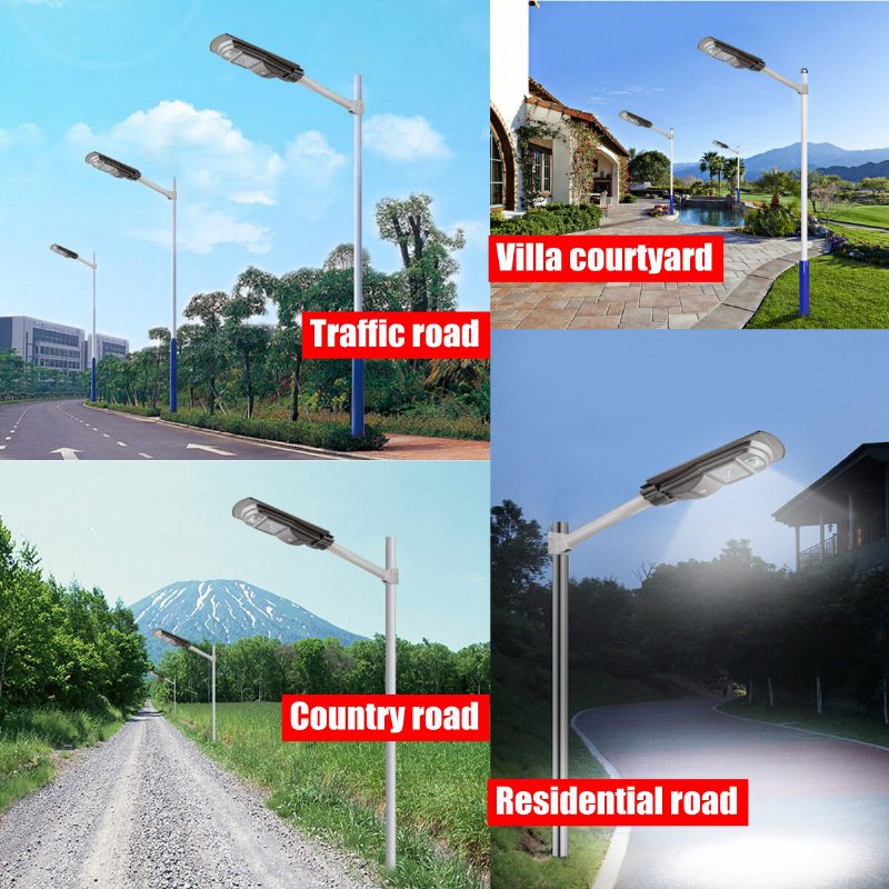 90/120/150w 160/240/320led Solar Street Light Pir Mozgásérzékelős Fali Lámpa Távirányítóval