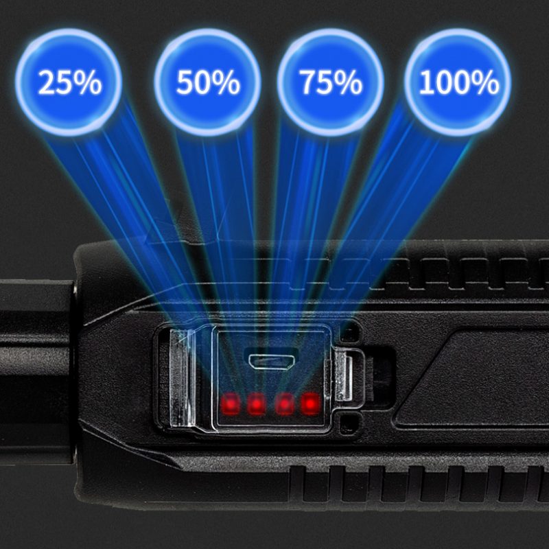 A08 Long Shoot Erős Osl Spotlámpa 18650 Li-ion Akkumulátorral Usb Újratölthető\uff06tápellátású Kijelző Led Kézi Zseblámpa Otthoni Eszközök