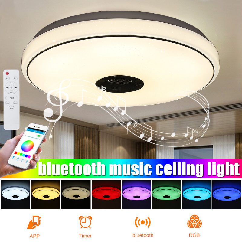 Ac110-240v/185-240v 32w Smart Bluetooth Music Led Mennyezeti Lámpa Rgbwwcw Modern Kerek Hálószobás Beltéri