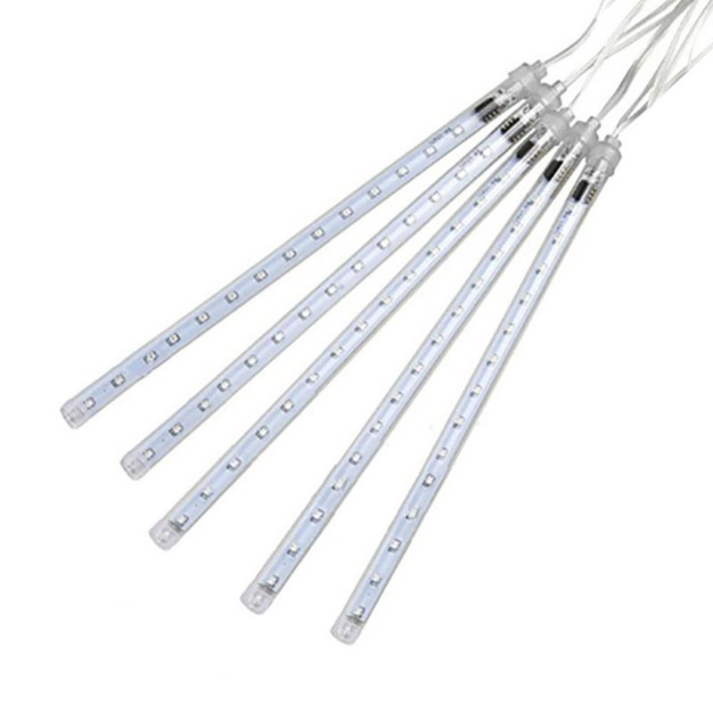 Ac110-240v 50cm Vízálló Ip65 180led Meteor Zuhany Eső 5 Tubus String Light Holiday Party Karácsonyi Kültéri Dekoráció