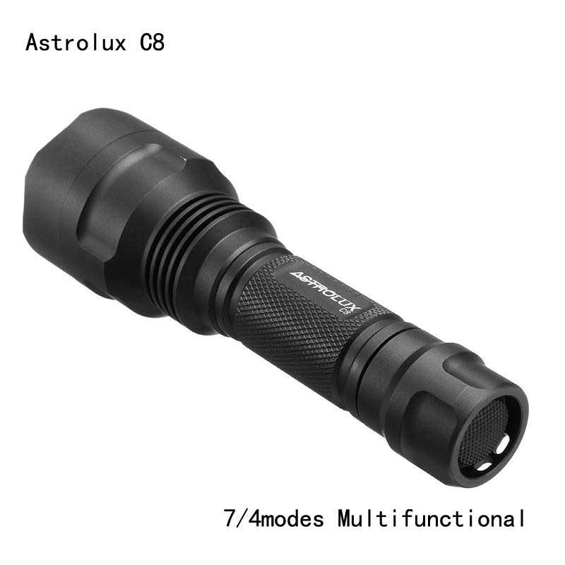 Astrolux C8 Xp-l Hi 1300lumens 7/4modes A6 Driver Tactical Edc Led Zseblámpa 18650