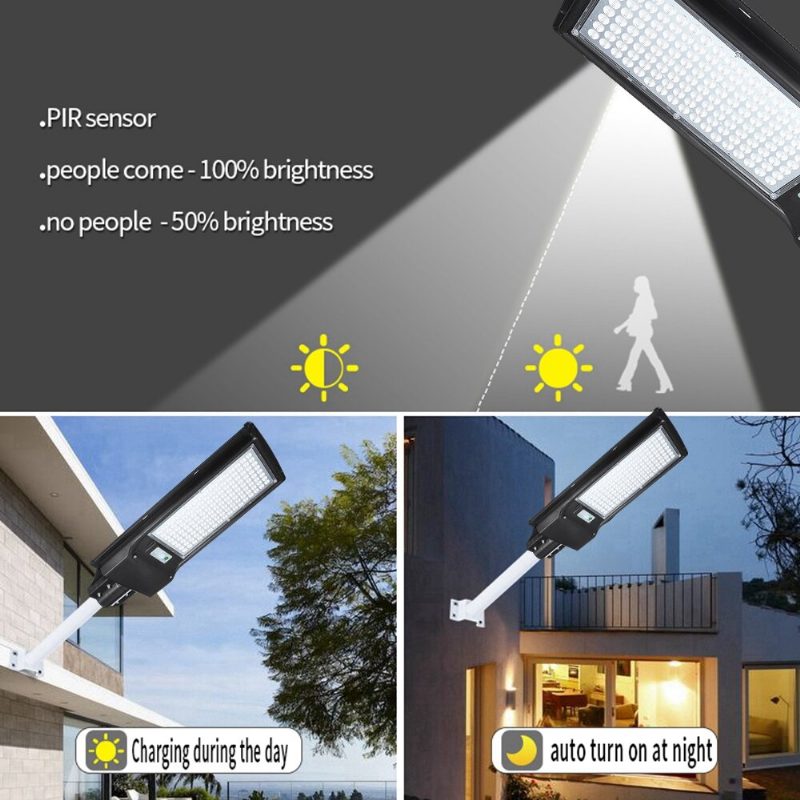 Augienb 200w 136 Led Napelemes Mozgásérzékelő Fény Odr Vízálló Biztonsági Lámpa