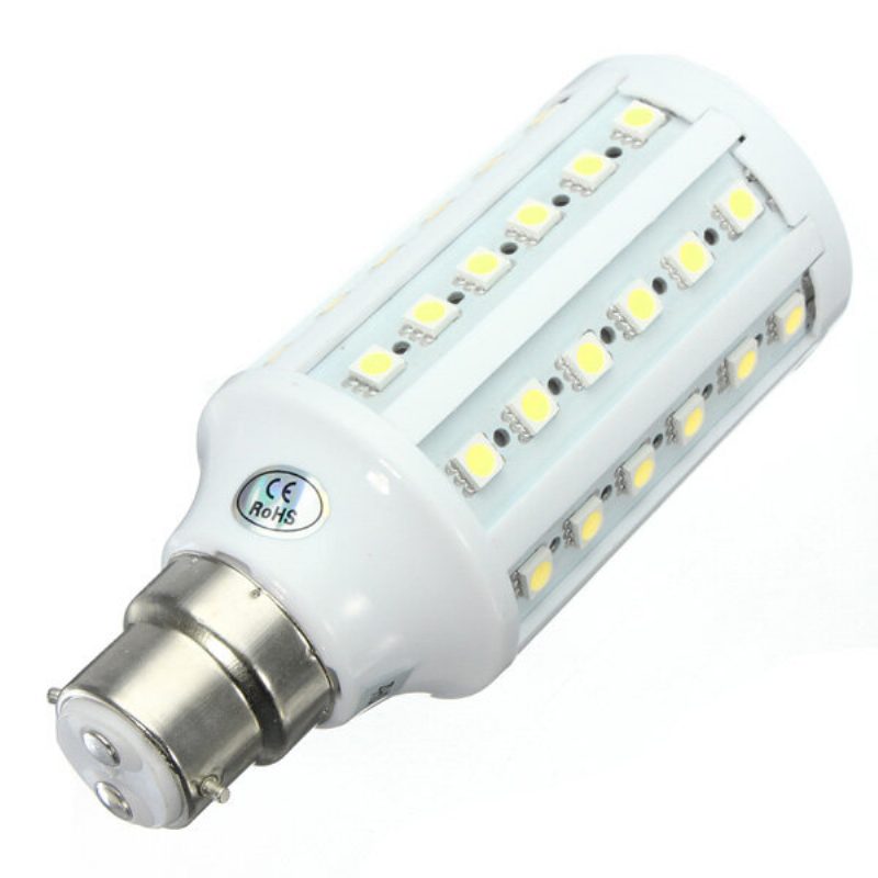 B22 10w Smd 5050 Fehér/meleg Fehér 60 Led Kukorica Izzó Ac 110v