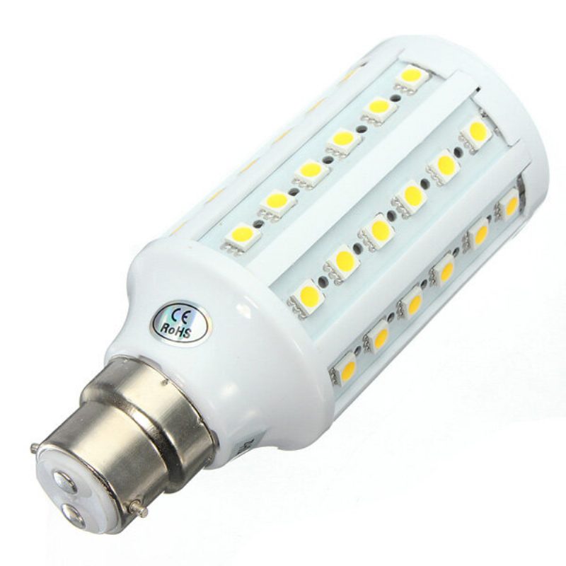 B22 10w Smd 5050 Fehér/meleg Fehér 60 Led Kukorica Izzó Ac 110v