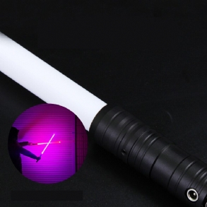 Bikight Lightsaber Rgb 7 Szín 2 Az 1-ben Led Lámpa Usb Újratölthető Fém Fogantyú Párbaj Hangos Fénykard Cosplay Színpadi Kellékek