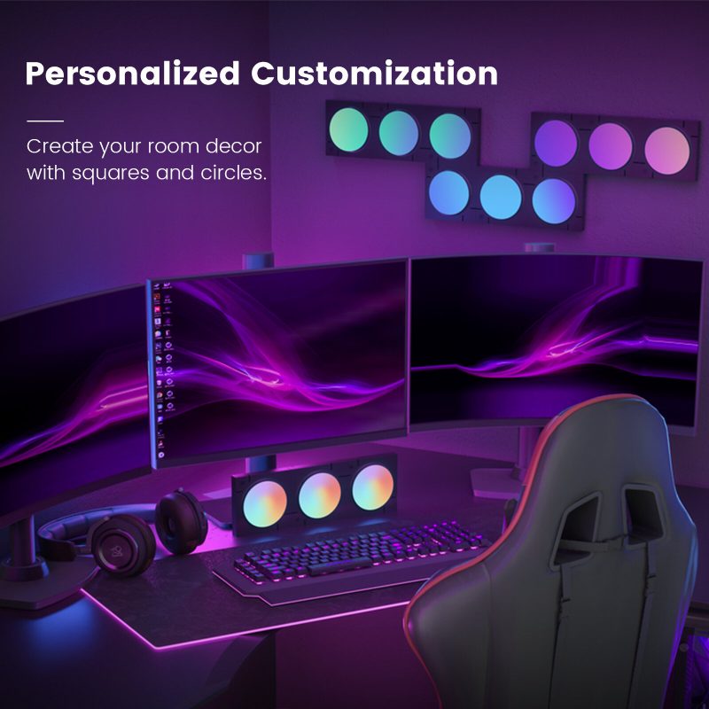 Colight Mix Ls168 Smart Led Fénypanelek Rgb Quantum Lights App Control Az Alexa Google Assistant Segítségével Működik