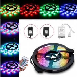 Dc12v 24w 2a 5m Vízálló Smd3528 Rgb Led Szalaglámpák Us Eu Tápadapter + 24 Gombos Távirányító