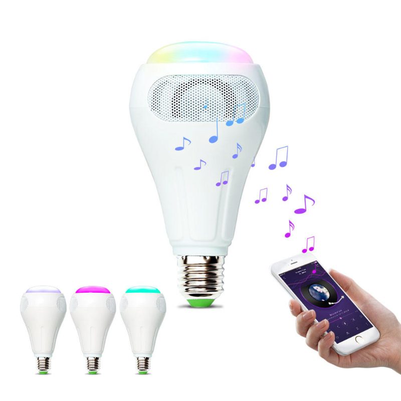 E27 12w Rgb+w+ww Smart Wifi App Control Led Izzóhangszóró Munkavégzés Alexa Ac110-240v