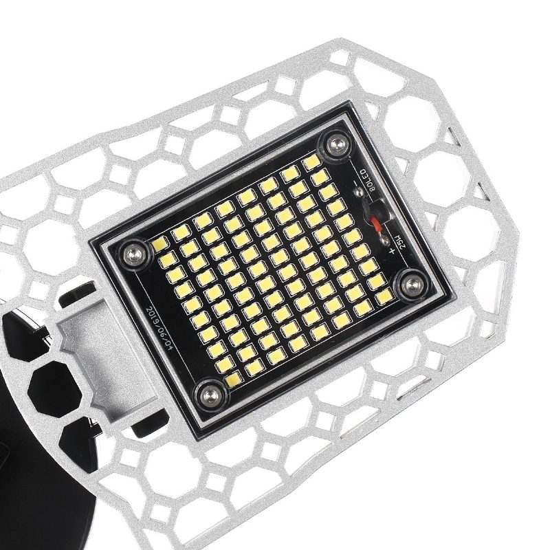 E27 80w Smd2835 Háromszárnyú Led Izzó Deformálható Összecsukható Indukciós Fényérzékelő Garázslámpa Ac100-277v