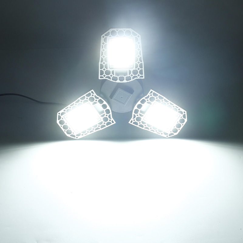 E27 80w Smd2835 Háromszárnyú Led Izzó Deformálható Összecsukható Indukciós Fényérzékelő Garázslámpa Ac100-277v