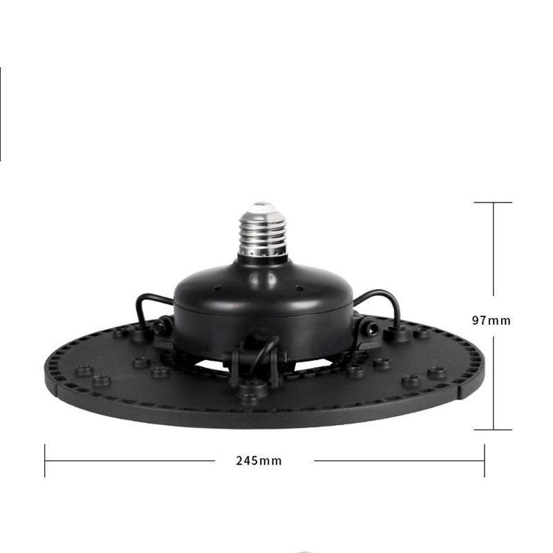 E27 Fényérzékelő Led Izzó Ufo Deformálható Összecsukható Garázslámpa Meleg Fehér Beltéri Kültéri Világítás Ac220v