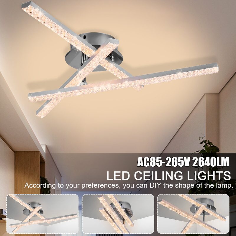 Elfland Ac85v~265v 24w Modern Led Mennyezeti Lámpa Kristálylámpa Bár Hálószoba Nappali Csillár Világítás