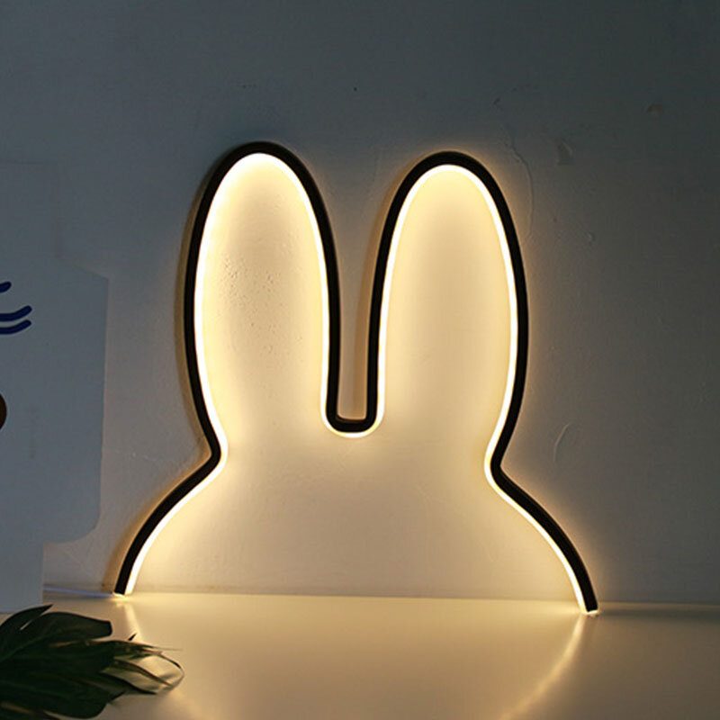 Ins Nordic Style Gyermek Dekoráció Kreatív Led Lámpa Rabbit Night Light