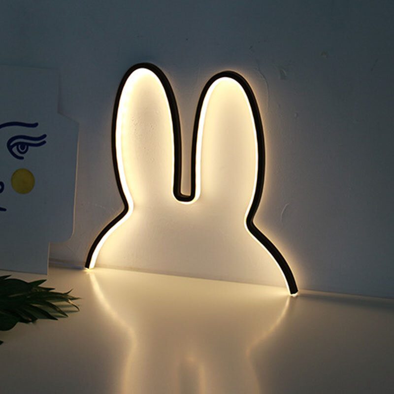 Ins Nordic Style Gyermek Dekoráció Kreatív Led Lámpa Rabbit Night Light