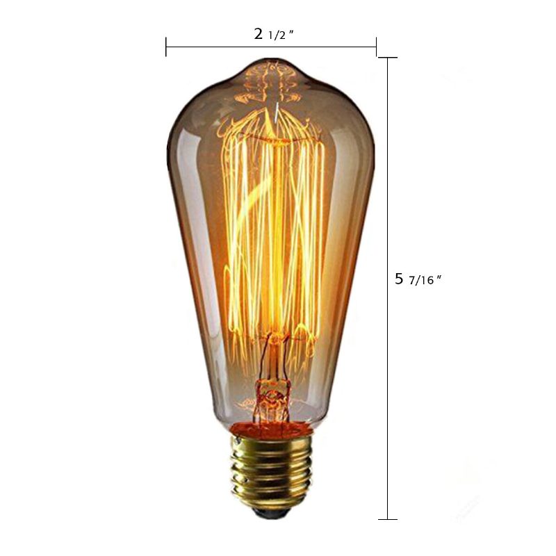 Kingso 2db 110v 60w Edison Retro Sorozat Volfrám Lámpa Egyenes Vezeték