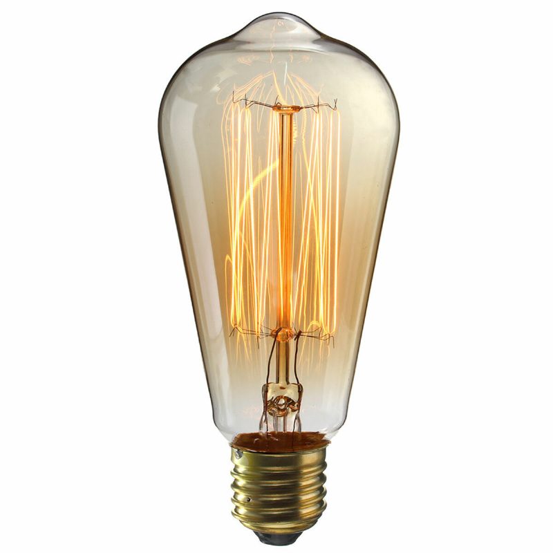 Kingso 2db 110v 60w Edison Retro Sorozat Volfrám Lámpa Egyenes Vezeték