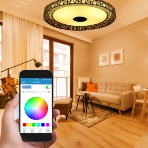 Led Rgb Mennyezeti Fény Bluetooth Hanglámpa App Távirányító 100-240v