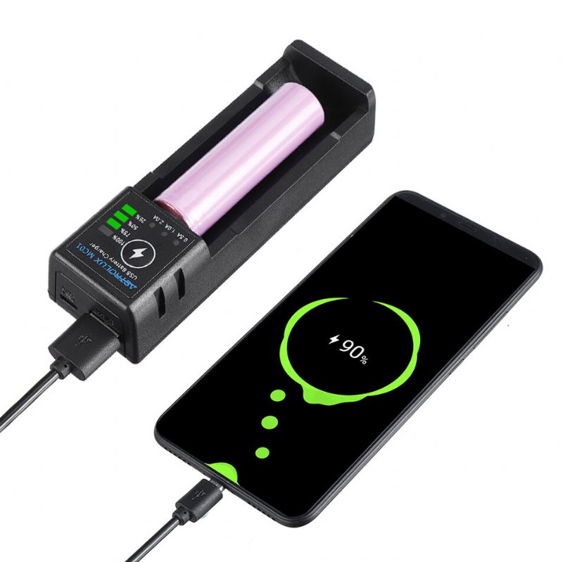 Mc01 2 Az 1-ben Usb Töltő Mini Akkumulátor Hordozható Mobiltelefon Power Bank Aktuális Opcionális 18650 21700 26650 14500 Li-ion Akkumulátorhoz