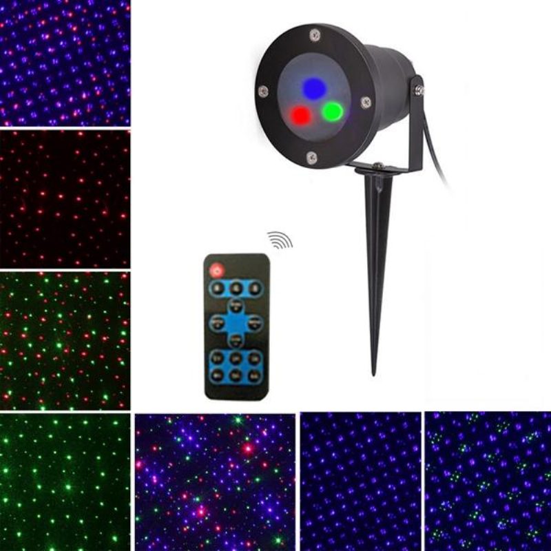 Mini Karácsonyi Kültéri Rgb Dinamikus Kivetítő Színpadi Bulifény Füves Kerti Dekoráció