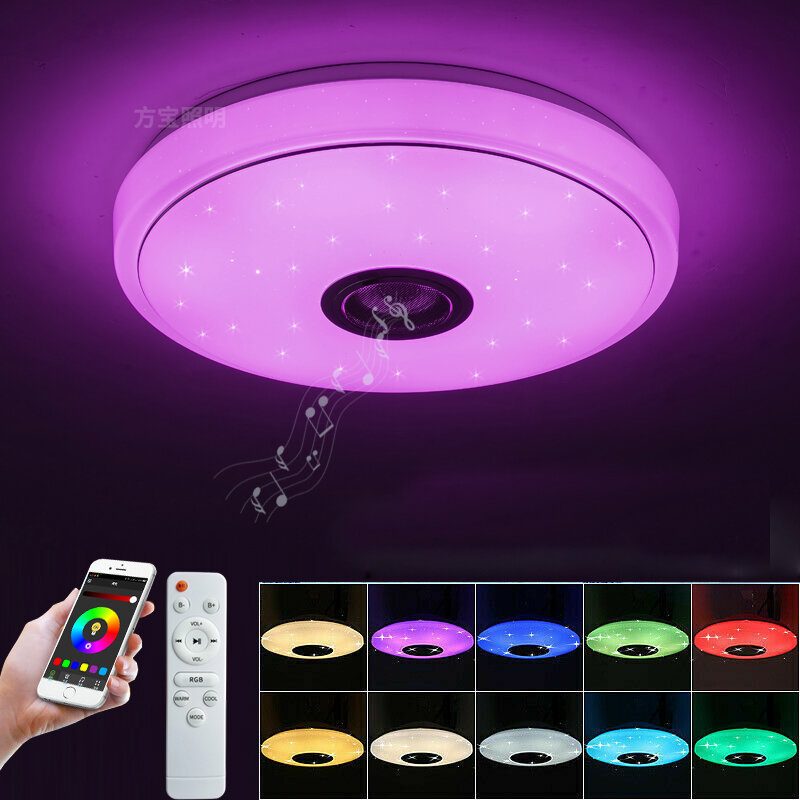 Modern Zene Mennyezeti Lámpa 48w 36led Bluetooth Hangszóró Öblítő